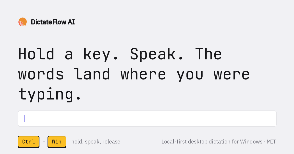 I spent months building a dictation app for myself, then open sourced it. Hold a key, speak, and the logo